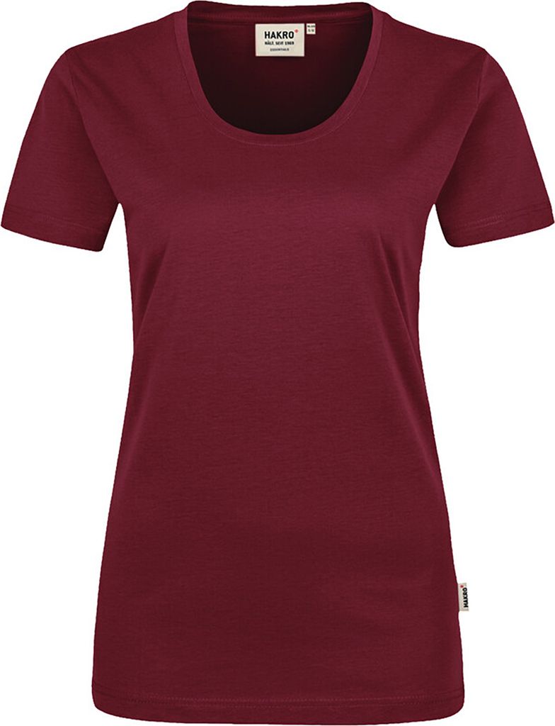 HAKRO Damen T-Shirt Classic 127, weinrot, XL