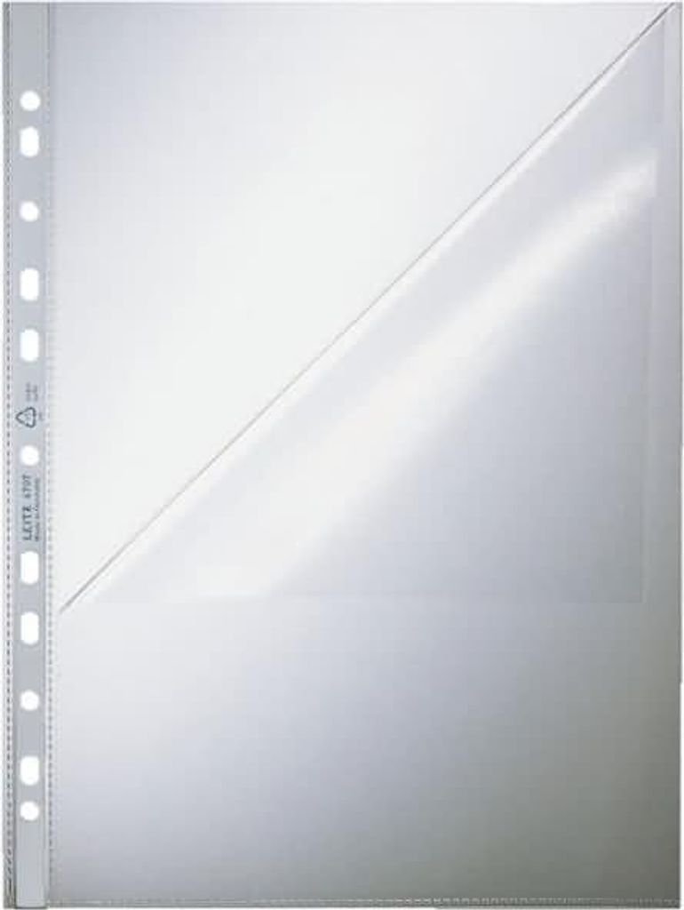 LEITZ Prospekthülle A4 PP genarbt 0,09 mm Lochseite Inhalt: Produktbild 