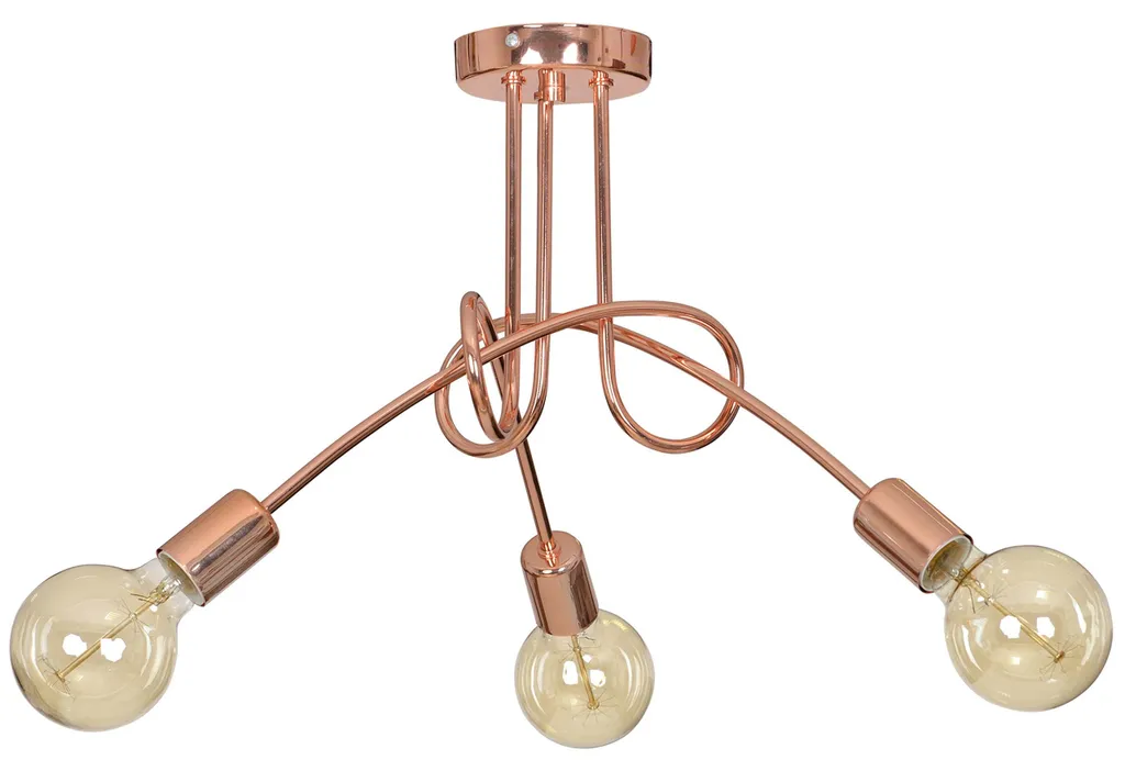 Suspension Edison LOFT cuivre pour éclairage de table salle à manger