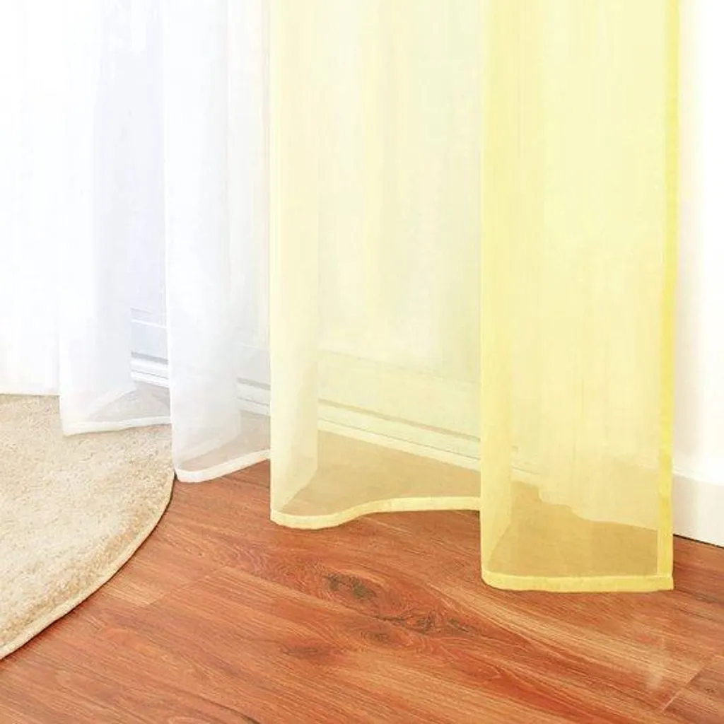 Rideaux salon pour ambiance cosy - Voilages tamisants grande hauteur 3m