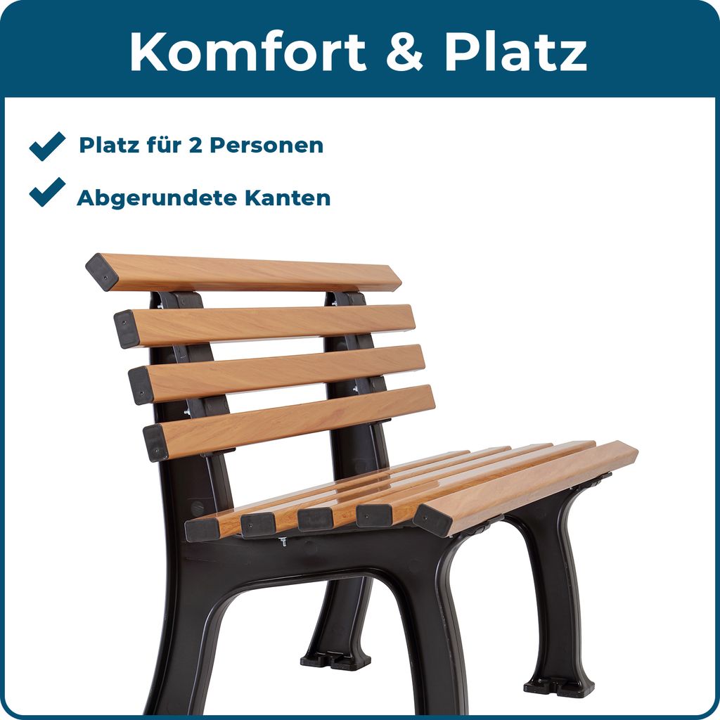 Blome Parkbank Ibiza braun 2-Sitzer Produktbild 6