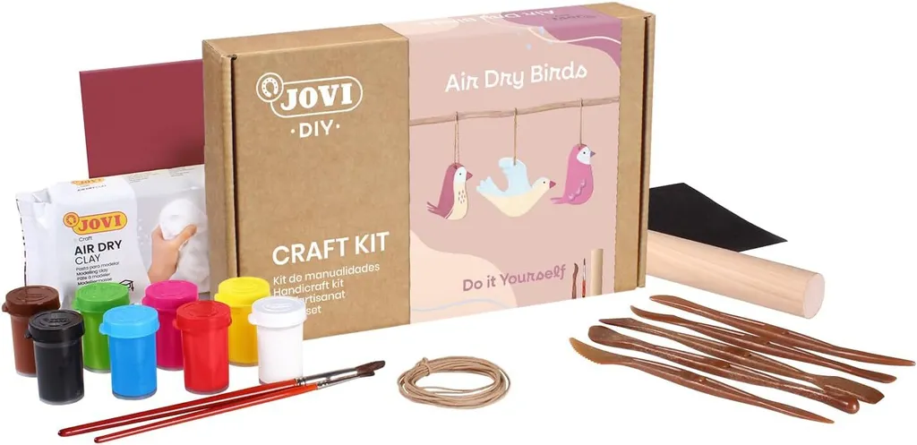 Pâte à modeler sans cuisson JOVI 2701 thème oiseaux pour enfants DIY