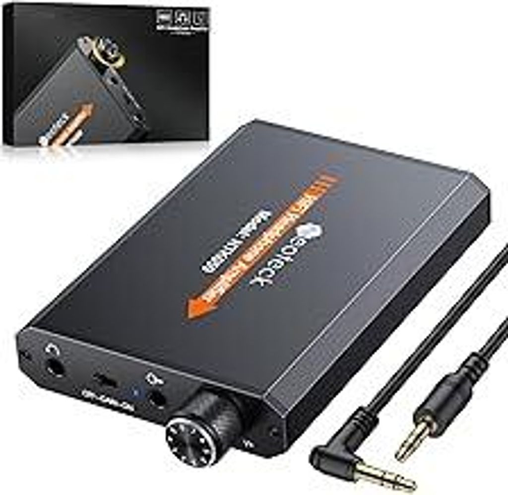 Neoteck 3,5 mm Kopfhörer-Verstärker, zweistufiger Verstärkungsschalter, tragbarer HiFi-Headset-Verstärker, Aluminium-matte Oberfläche