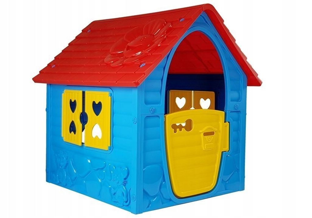 Kleines Haus mit einer blauen Blume Produktbild 