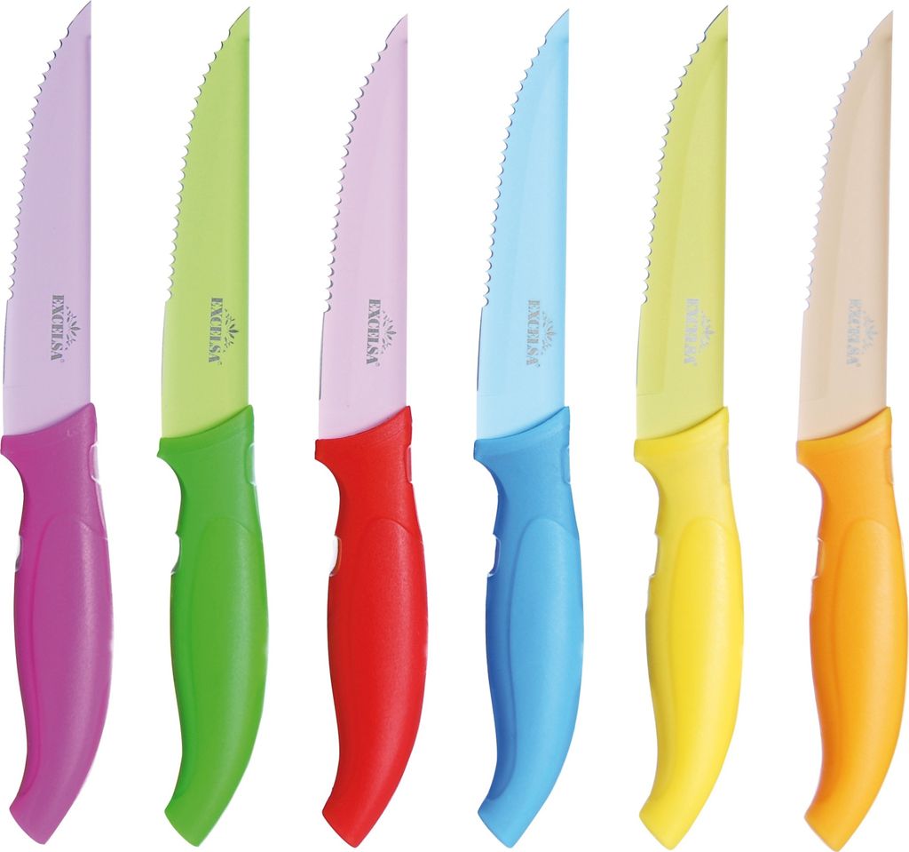 Excelsa set de 6 couteaux à steak Color steel 21x1,5x2,5 cm Image du produit 