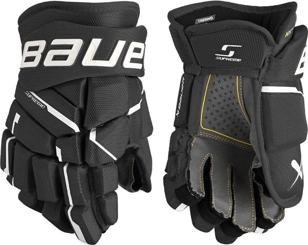 BAUER Supreme M5 PRO Handschuhe Junior, Größe:10 Zoll, Farbe:schwarz/weiß
