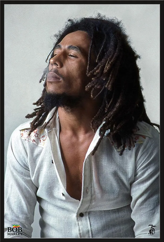 Décoration salon : Affiche Bob Marley Redemption encadrée 61x91cm