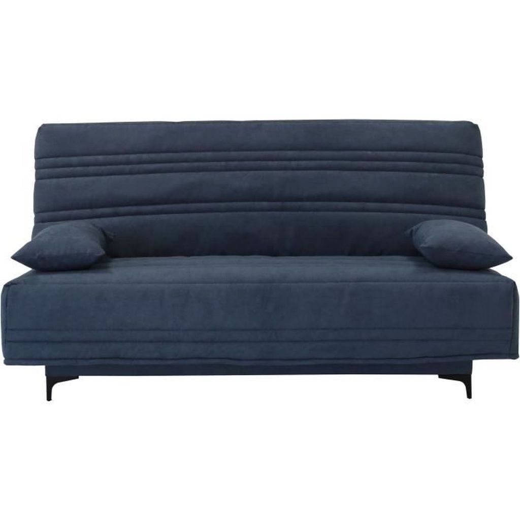 3-Sitzer-Schlafsofa - Blauer Stoff - 199 x 96 x 103 cm - KRISTEN