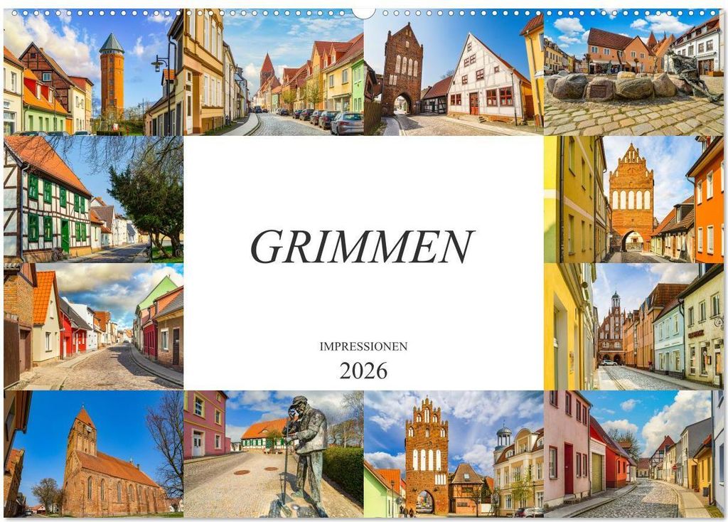 Grimmen Impressionen (Wandkalender 2026 DIN A2 quer), CALVENDO Monatskalender