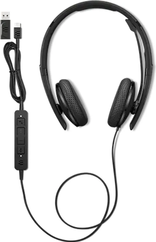 Lenovo Wired VOIP Headset UC Noir avec Commandes de Contrôle Intégrées
