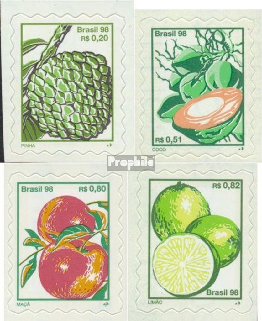 Briefmarken Brasilien 1998 Mi 2801-2804 (kompl.Ausg.) Produktbild 