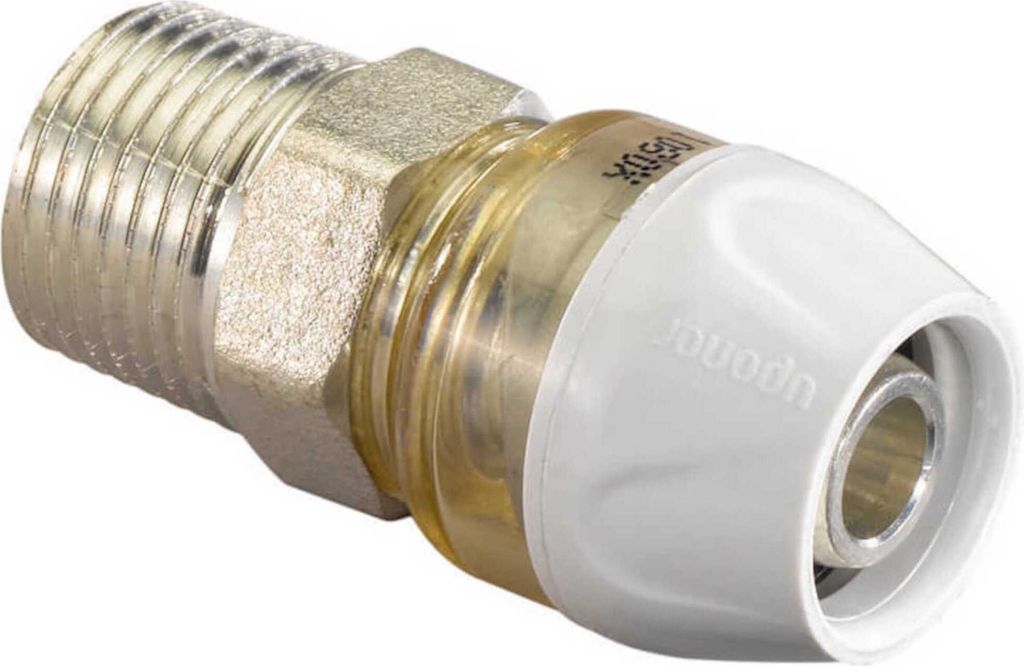Uponor RTM Steckfitting, Steck-Übergang mit Außengewinde, Produktbild 