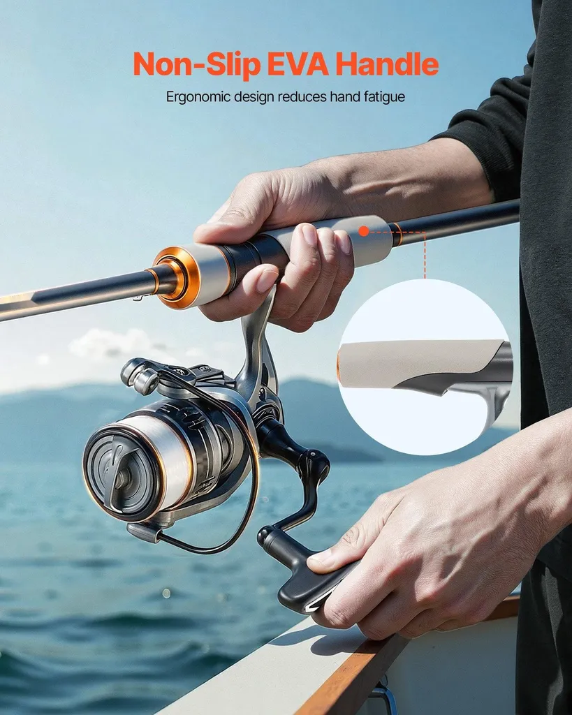Canne à lancer polyvalente mer et eau douce ensemble de pêche complet 2 m