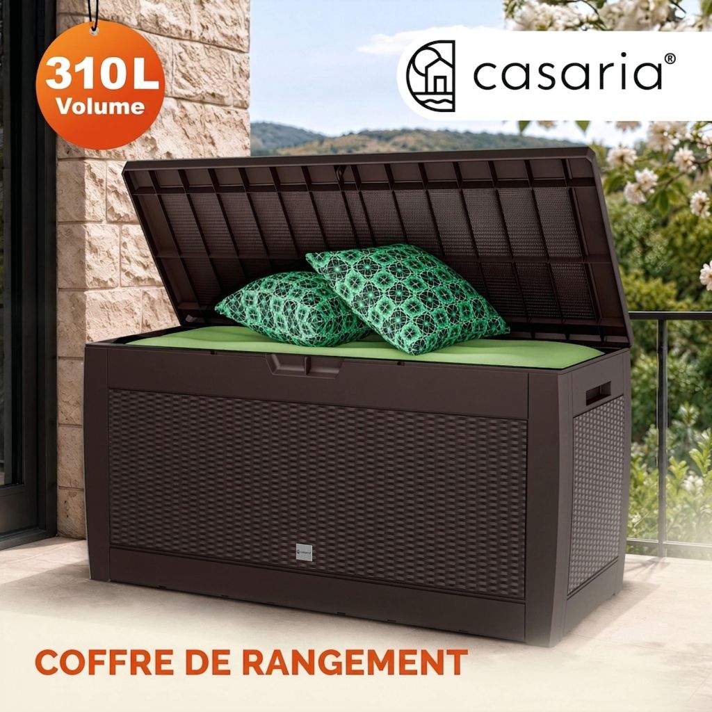 CASARIA Coffre de Rangement Brun 310L Image du produit 