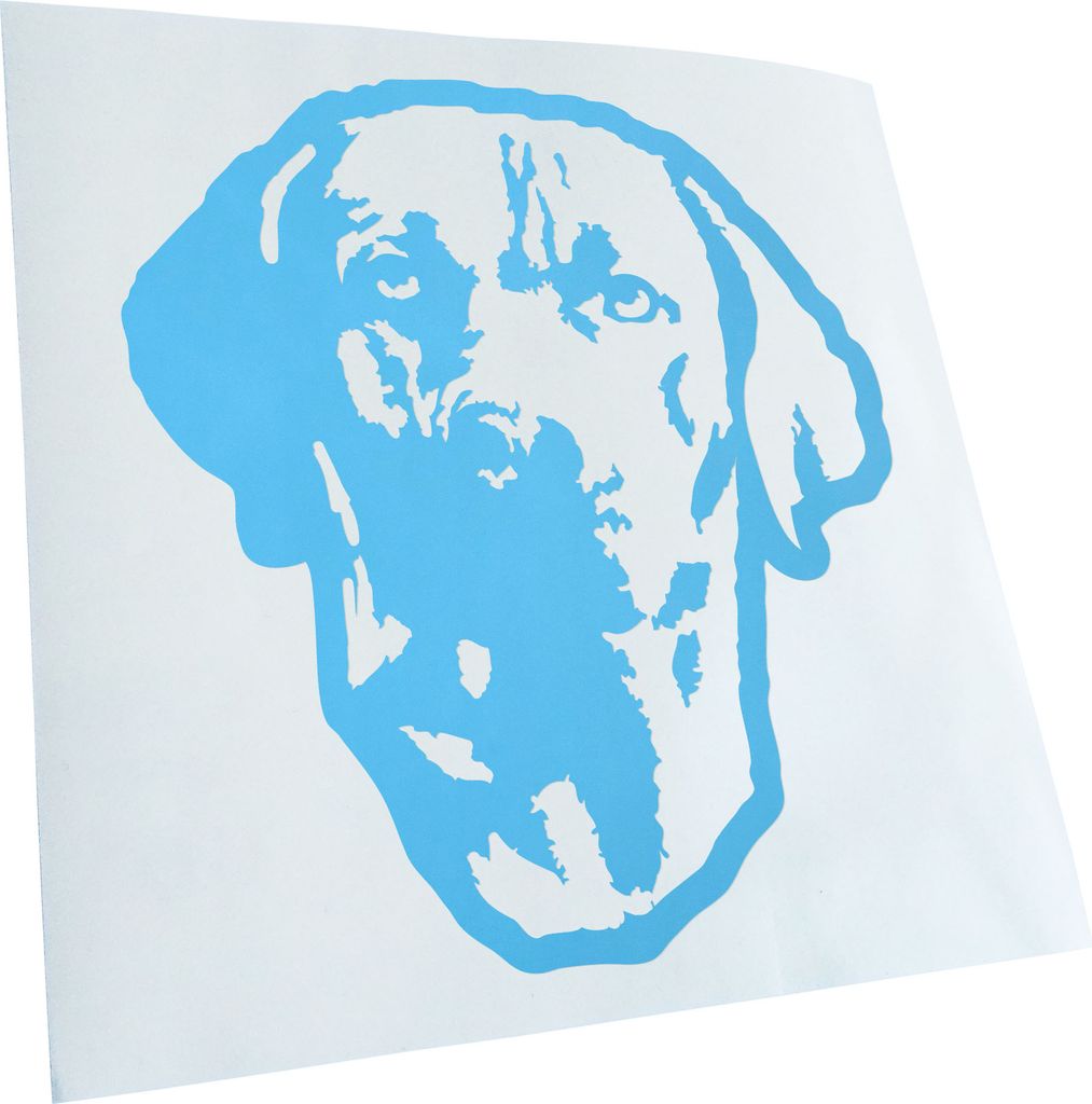 Kiwistar - Autoaufkleber - Rhodesian Ridgeback Hund - Lichtblau - 50x45cm - Aufkleber für Auto, Laptop, Fahrrad, LKW, Motorrad Mehrfarbig JDM Deca...