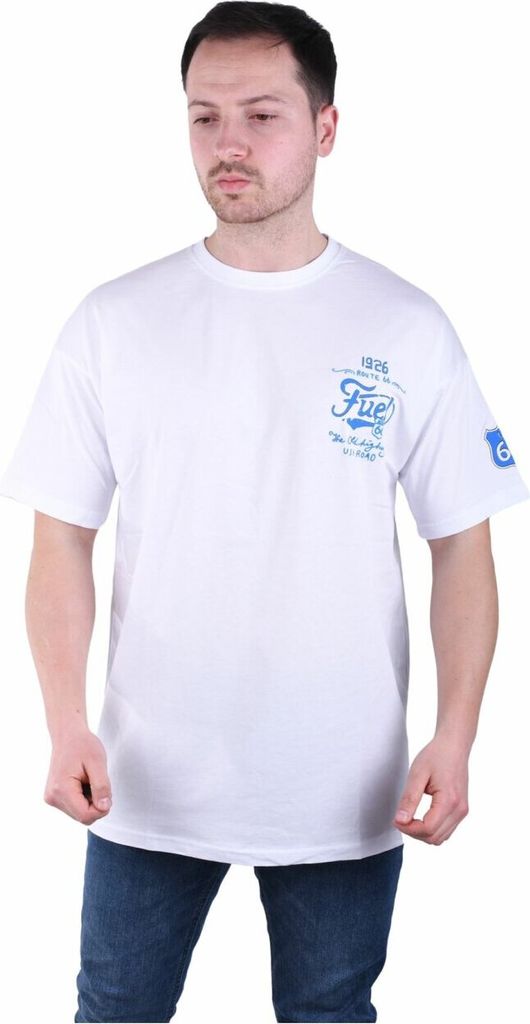 Herren T-Shirt Oversize Basic Long Tee Designer Shirt Basic Tee Sommer TS-5006 S Weiß