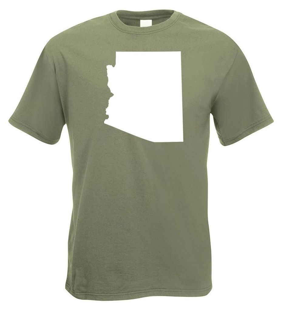 Kiwistar - T-Shirt - Olive - USA - Arizona Phoenix Herren Funshirt Bedruckt Design Sprüche Spruch Motive - mit Motiv Bedruckt - Funshirt Design - ...
