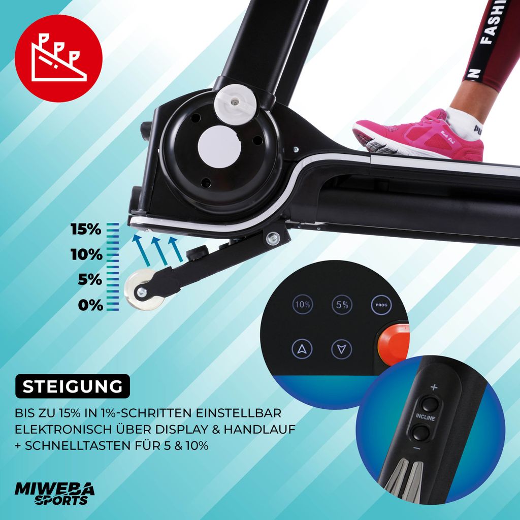 Miweba Sports Laufband Home Track HT3000 | Klappbar - Produktbild 3