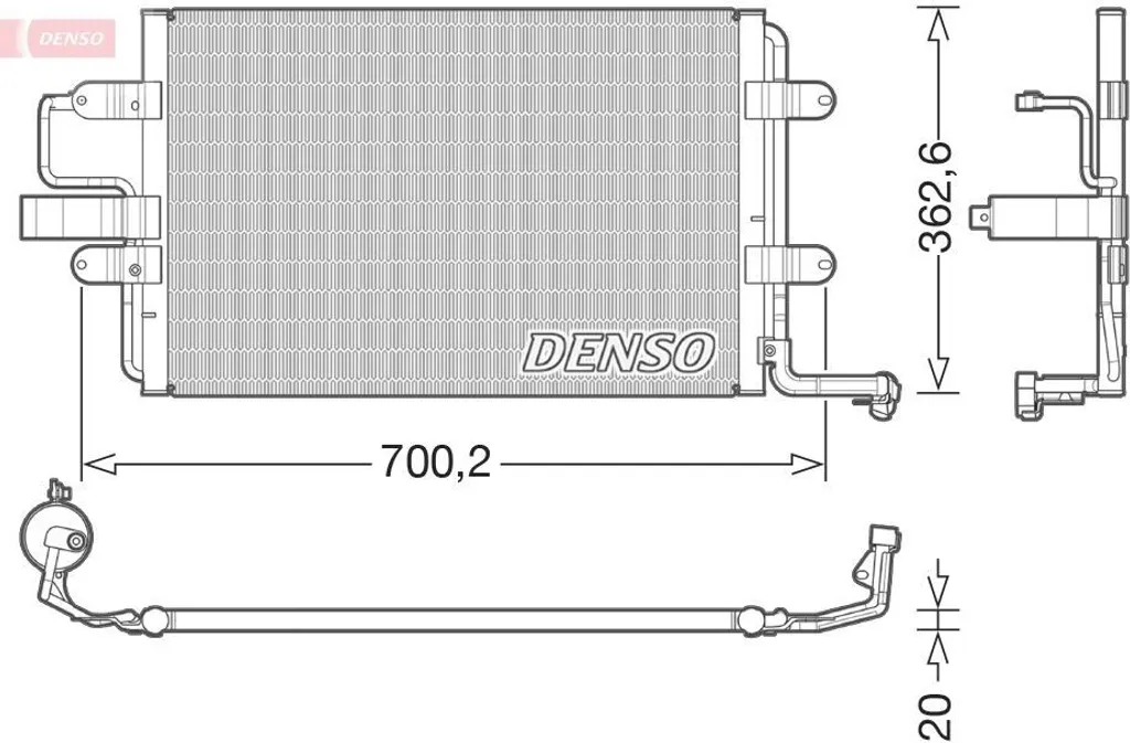 Stop aux fuites de clim : Condenseur DENSO 1J0820411N pour Audi A3 et VW