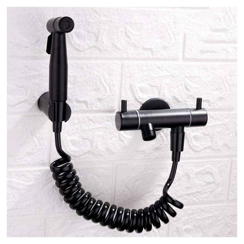 for Schwarze bifunktionale Sprühunterstützungsdusche, einzigartiger Federschlauch, Premium-Edelstahl, ideal for Stoffwindel-Sprayer, Handgerät f...