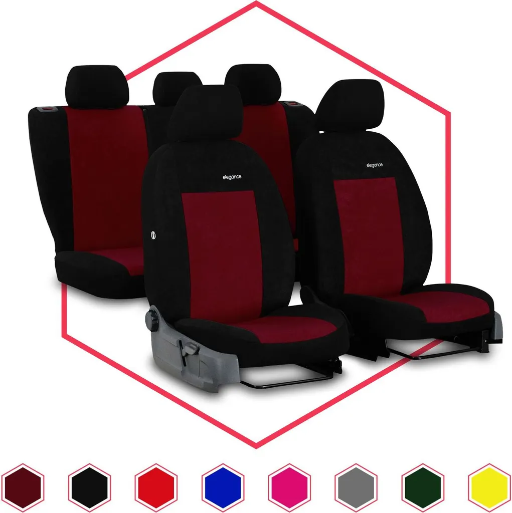 Coprisedili auto Coprisedili universali per Toyota Avensis II Set rosso scuro