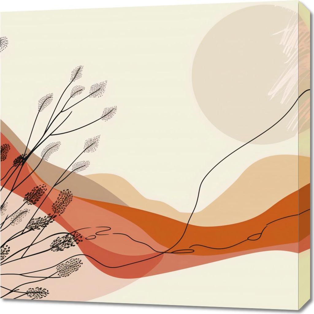 Bild 70x70cm Wärme der Sonnenuntergänge