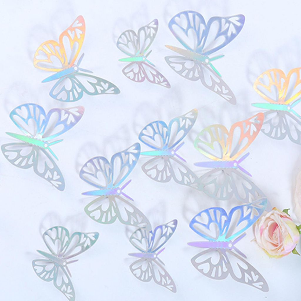 wandsticker Schmetterling hohl Wandsticker 3D Schmetterling hohl, Wandpflaster für Arrangement deco table