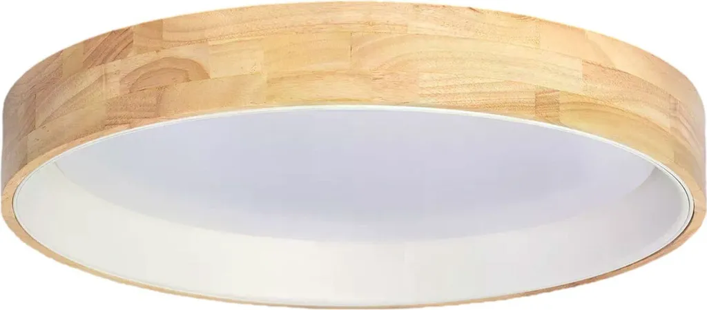 Plafonnier LED Anti-Zones d'Ombre 2700 lm Aspect Bois Abruzzo 57 cm