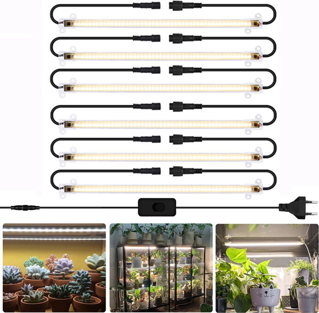 288 LED Vollspektrum Sonnenlicht Pflanzenlampe Zimmerpflanzen Pflanzenlicht Grow Lampe - 6Pcs
