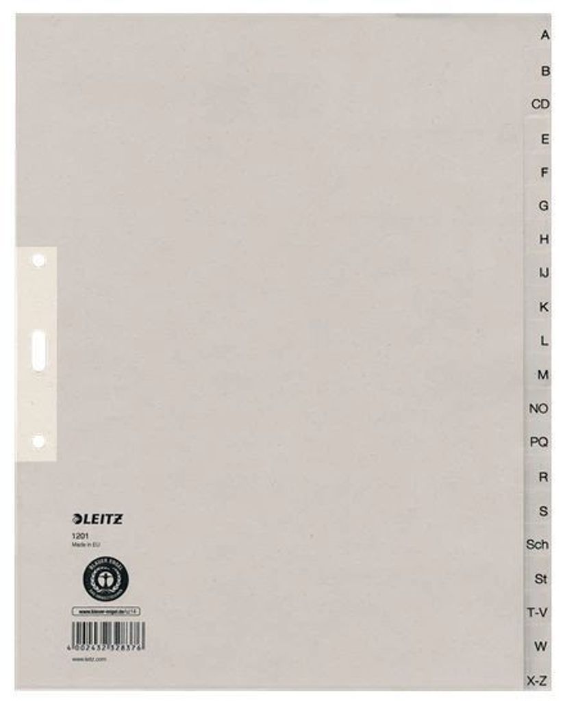 Register A4 1201 A-Z volle Höhe Tauen Produktbild 