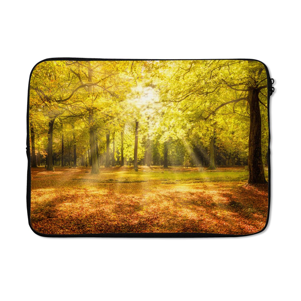 MuchoWow Laptop Hülle 14 ZollBaum - Natur - Sonne - Landschaft - Wald Laptoptasche - Laptoptasche - Stoßsicher - Schutzhaube