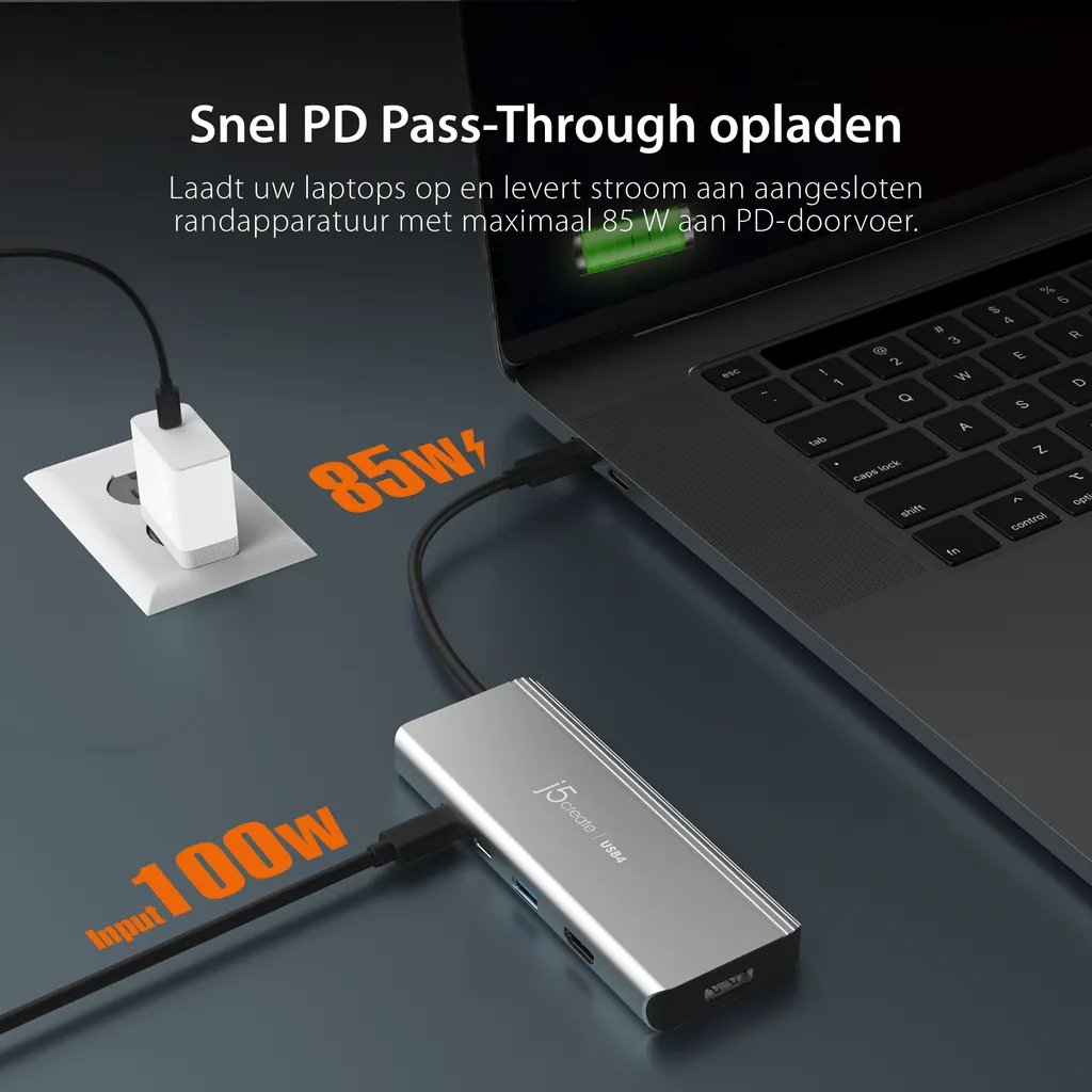Câble USB-C vers USB-C 3.2 Argent j5create JCD401 pour Transfert Rapide - 16