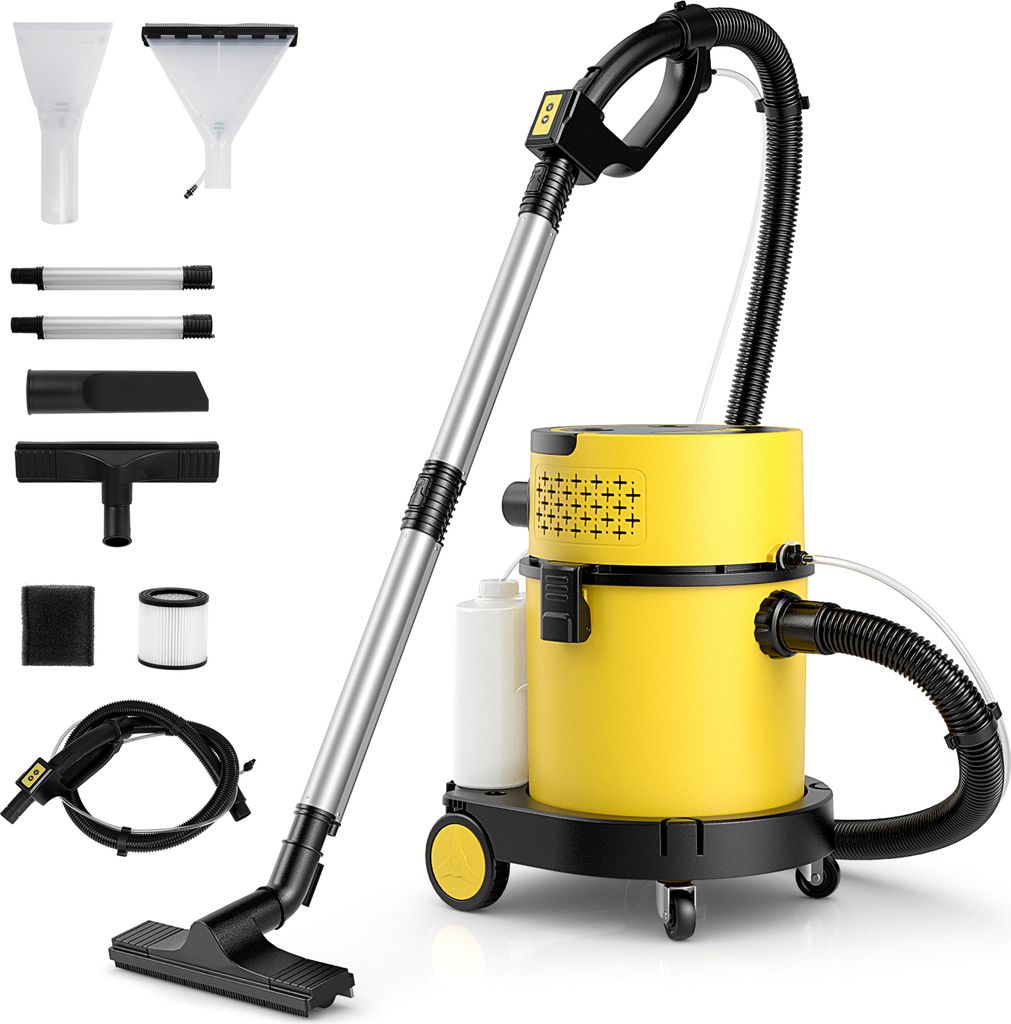 COSTWAY Nass-Trockensauger 1200W, 4in1 Aschesauger 17KPA Industriestaubsauger tragbar mit 20+4L Behälter, HEPA Filter, Fernbedienung & 9 Zubehört...