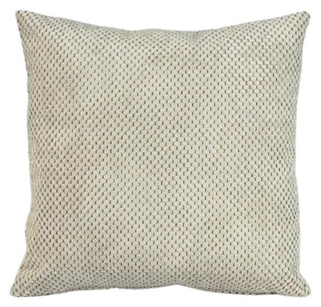 40x40 Dekokissen Zefir dot Hellbeige Samt Produktbild 