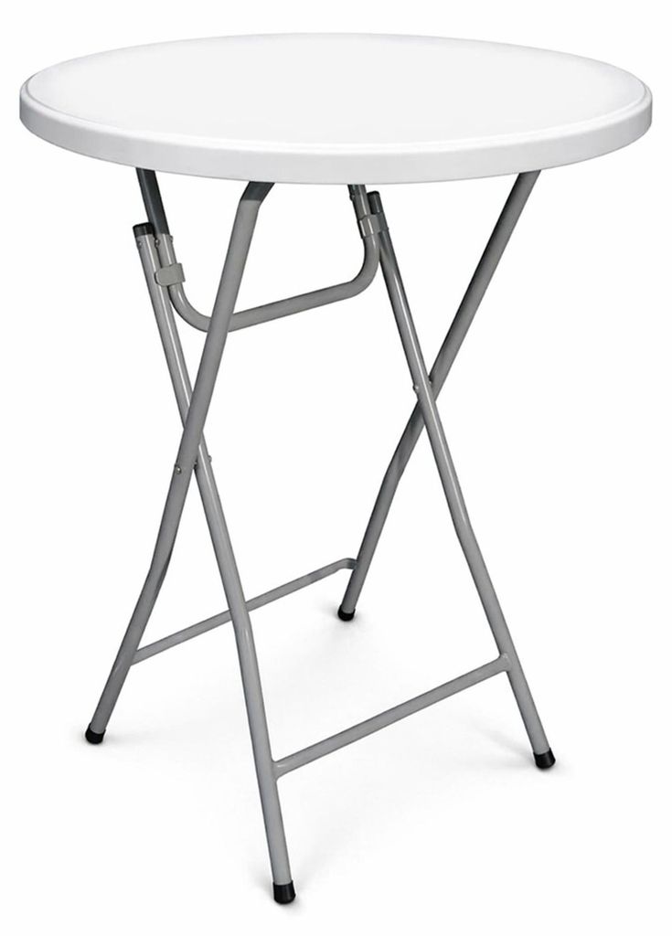 Klappbarer Stehtisch Ø 80 cm, Höhe 110 cm – weiße Produktbild 