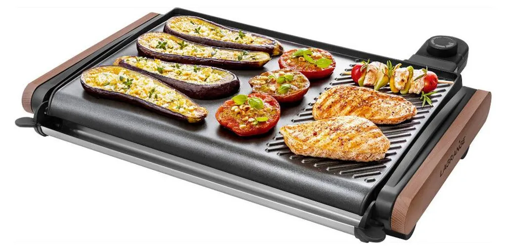 Plancha Grill Revêtement Anti-adhésif Bois Lagrange - 2000W Qualité