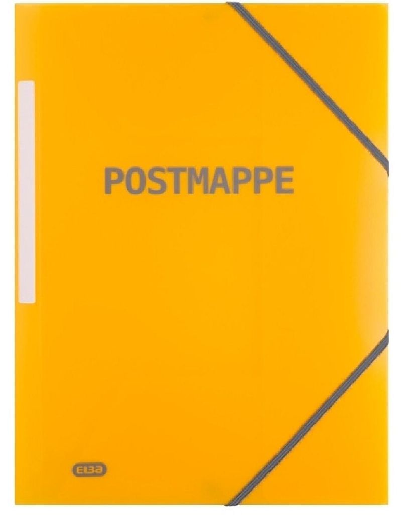 Eckspannermappe 'Postmappe' A4+ PP transluzent gelb Produktbild 