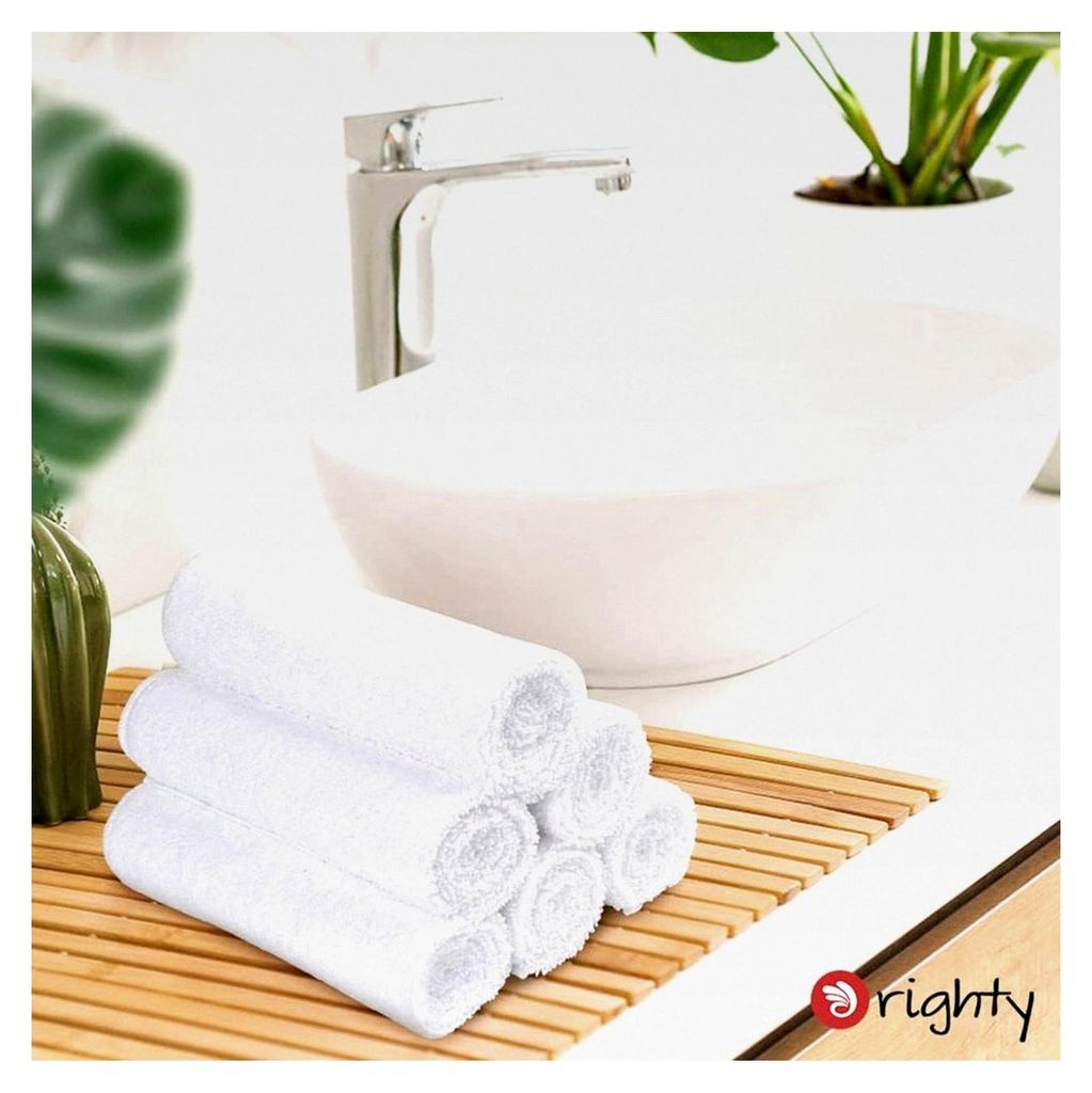 6er Set Weiße Mikrofaser-Handtücher 40,6 x 71,1 cm - Schnell trocknend, saugfähig, leicht und ultradünn für Fitnessstudios, Spas, Hotels und B...