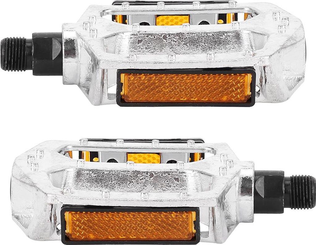 Fahrradpedal aus Aluminiumlegierung, arbeitssparend, 12 x 9,5 x 2,2 cm, Silber, hohe Schmierung für den Berg