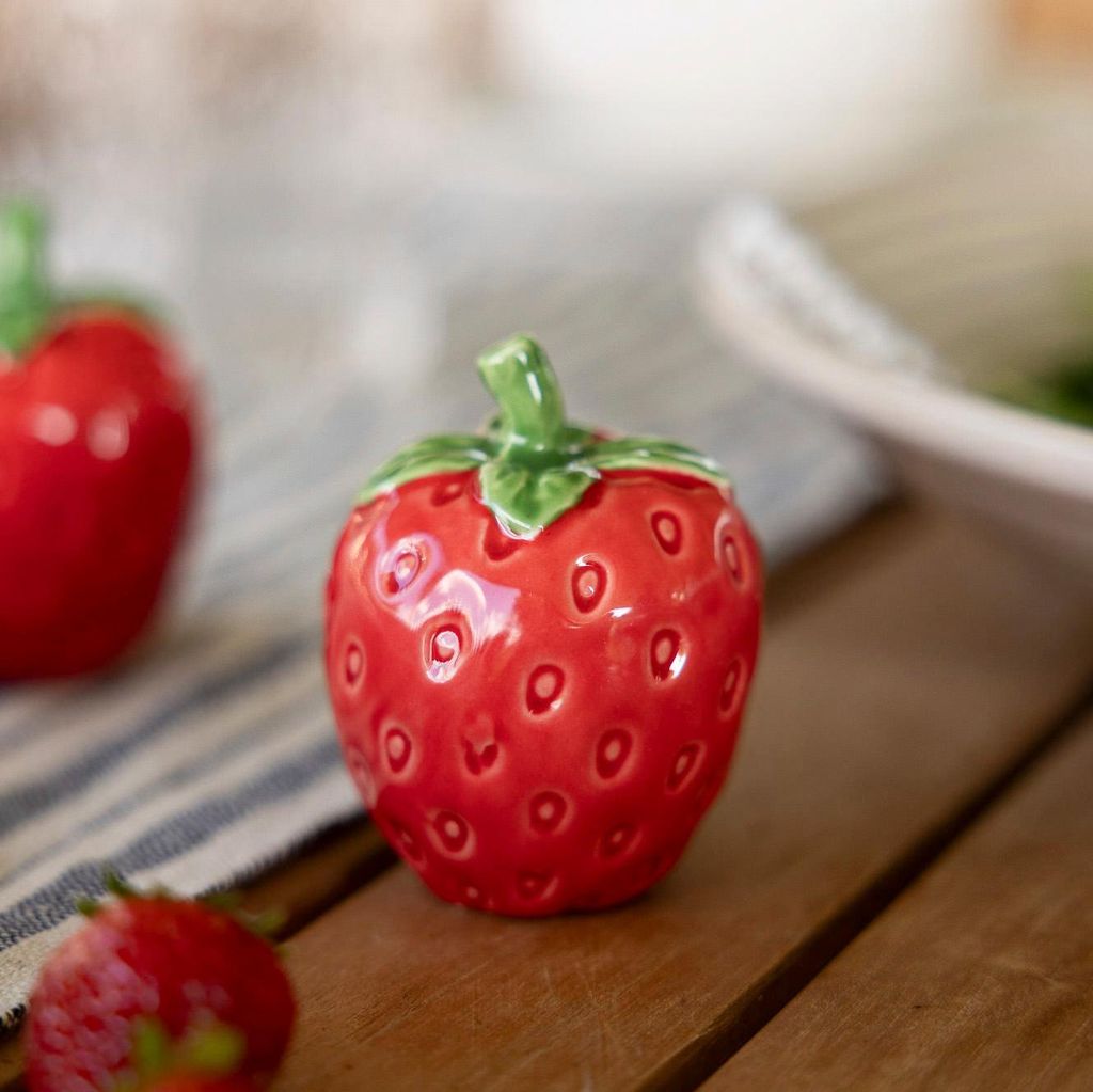 Deko Erdbeere Gardby - rot: Erdbeere stehend Produktbild 