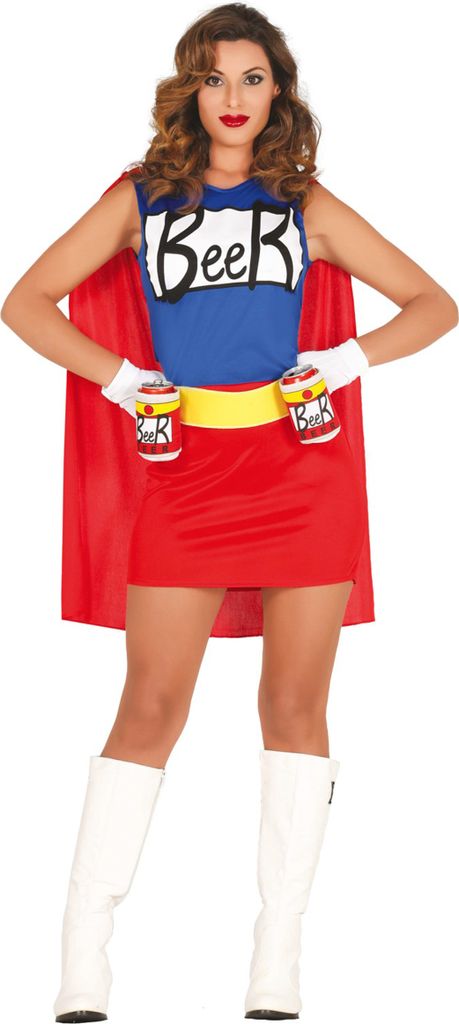 Costume de super-héroïne Beergirl pour femme taille S - L, Image du produit 