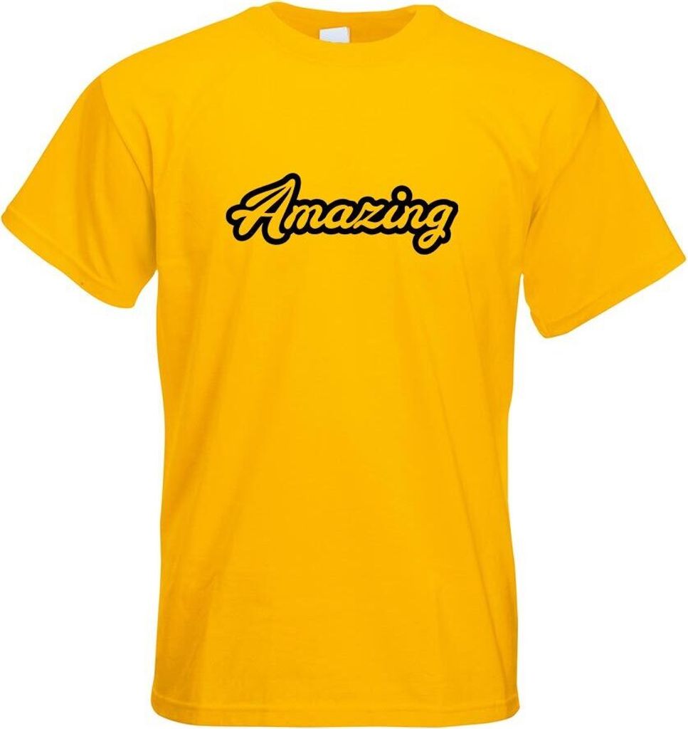 Kiwistar - T-Shirt - gelb - Amazing unglaublich Motiv Bedruckt Funshirt Design Print - mit Motiv Bedruckt - Funshirt Design - Sport - Freizeit - He...