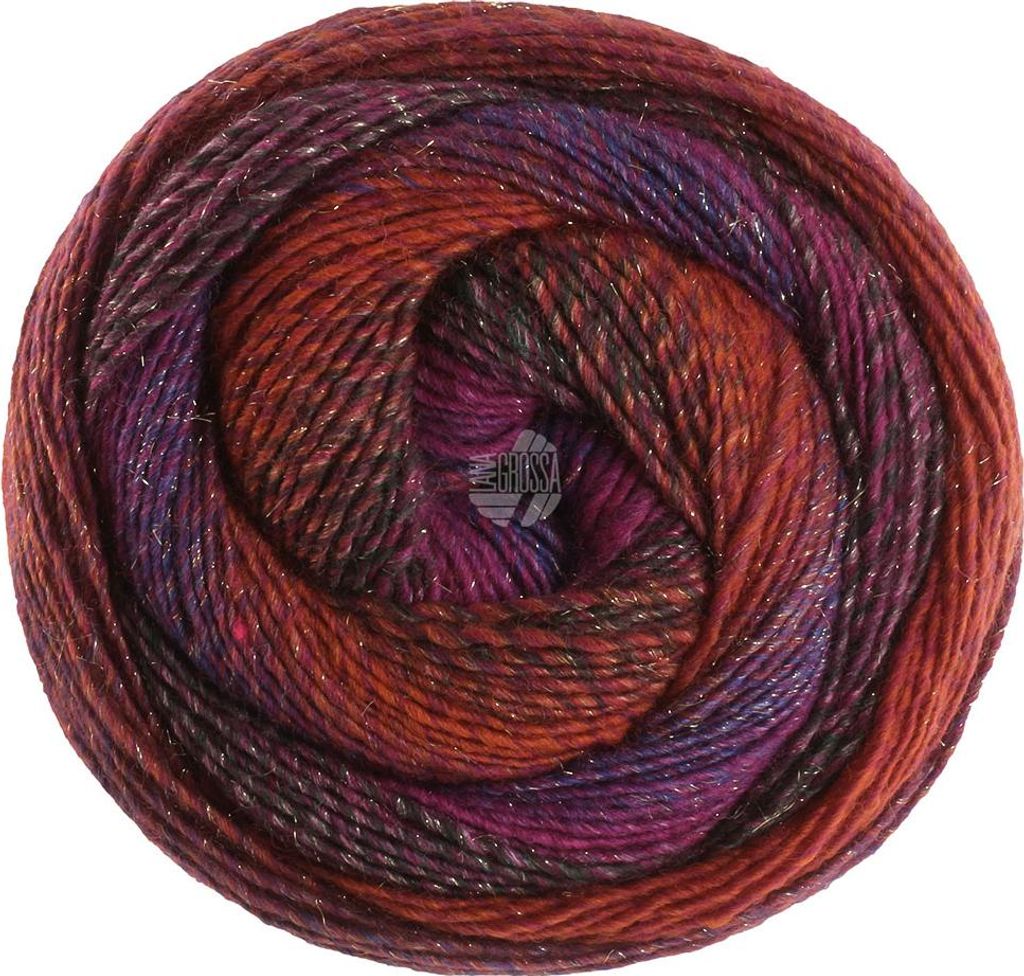 Lana Grossa - Gomitolo Gala 4029 burgund schwarzrot Produktbild 