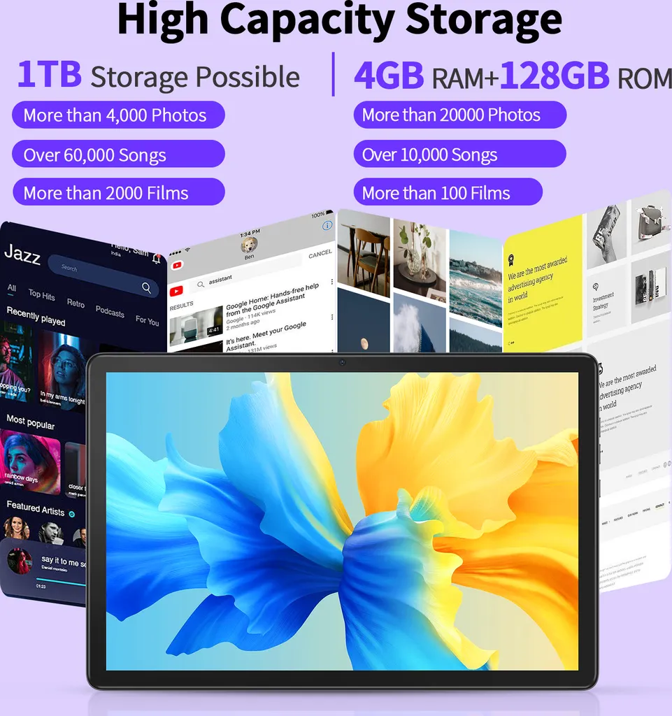 Tablette Tactile pour Streaming et Télétravail Écran Full HD - 5