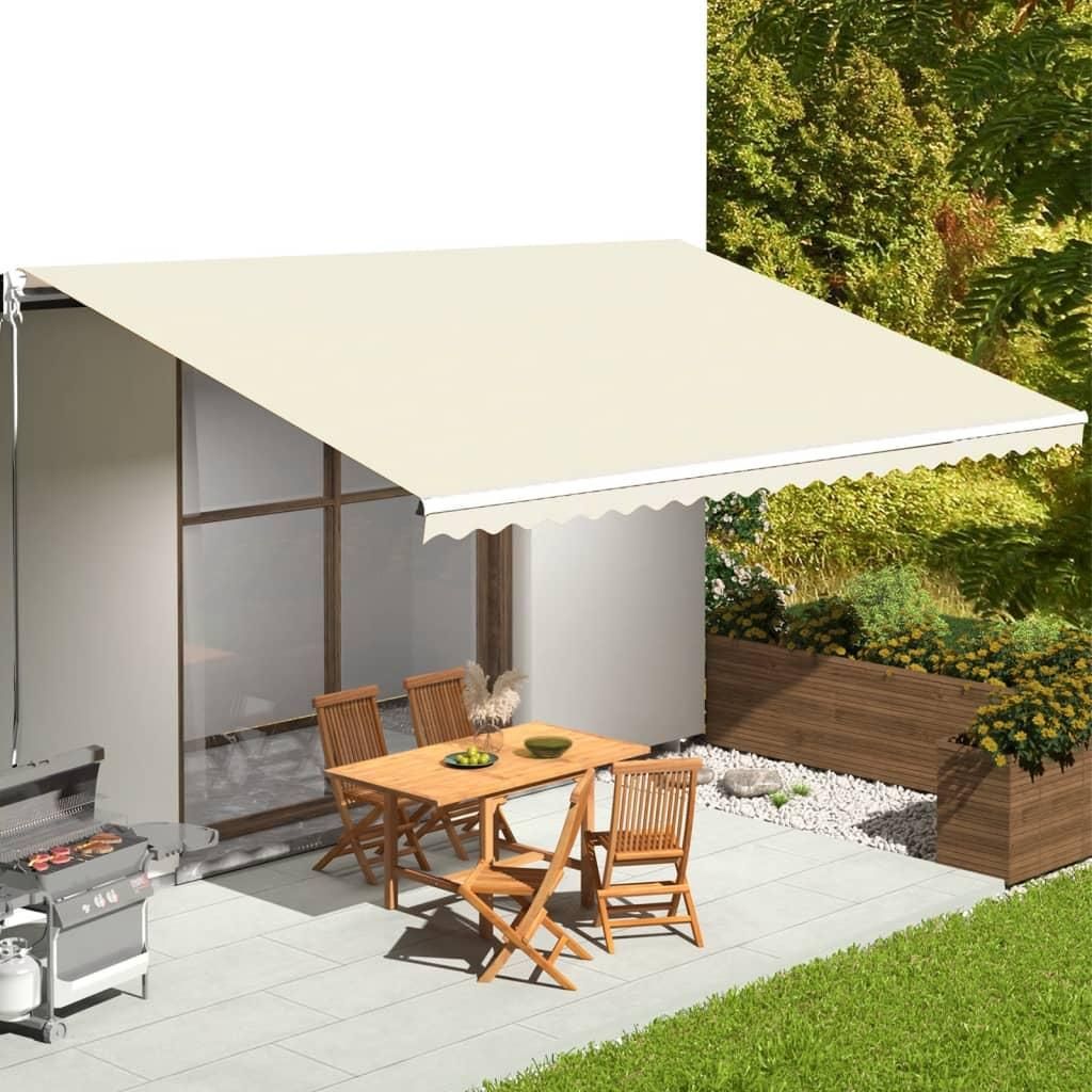 vidaXL Náhradný materiál na markízu, krémová farba, 580x345 Obrázok produktu 