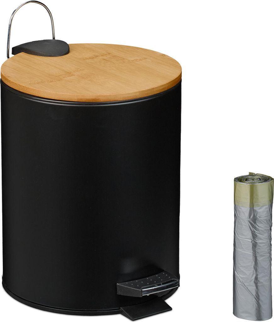 Relaxdays Kosmetikeimer 5 L, Absenkautomatik, Inneneimer Produktbild 