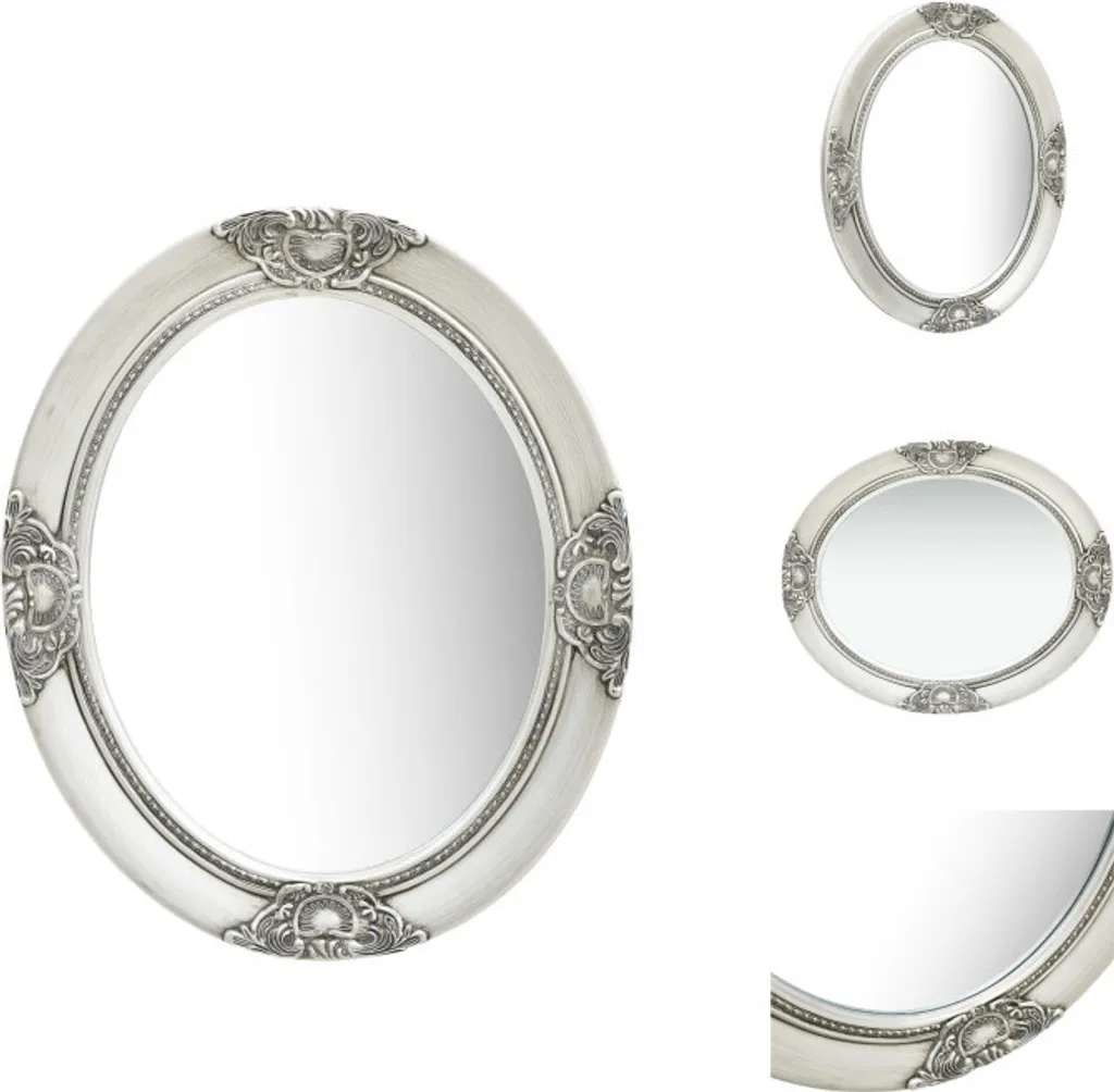 vidaXL Specchio da Parete Barocco 50x60 cm Argento - Eleganza Antica