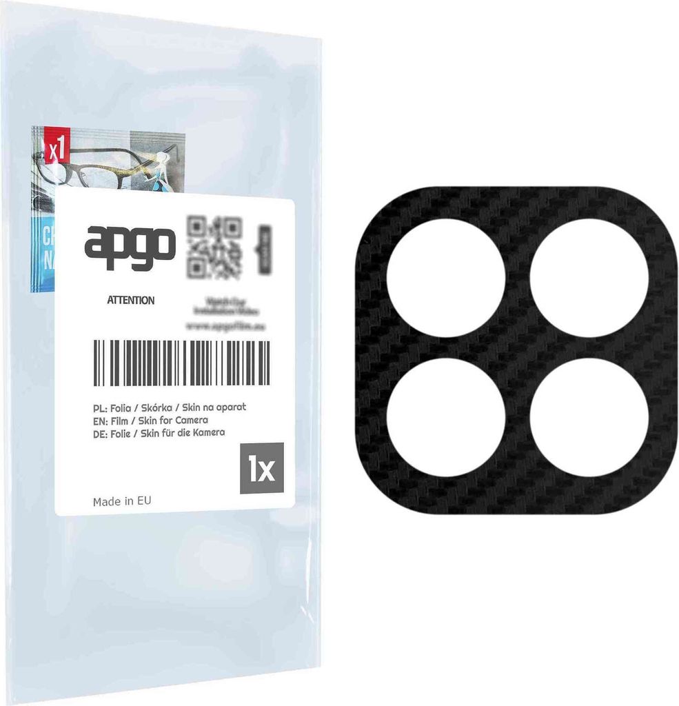 apgo Objektivschutz-Folie, Kameraschutz kompatibel mit Oppo Reno4 SE, Carbon-Imitation, Rückseite Schutzfolie für Kamera-Insel, Hinten Folie, kra...