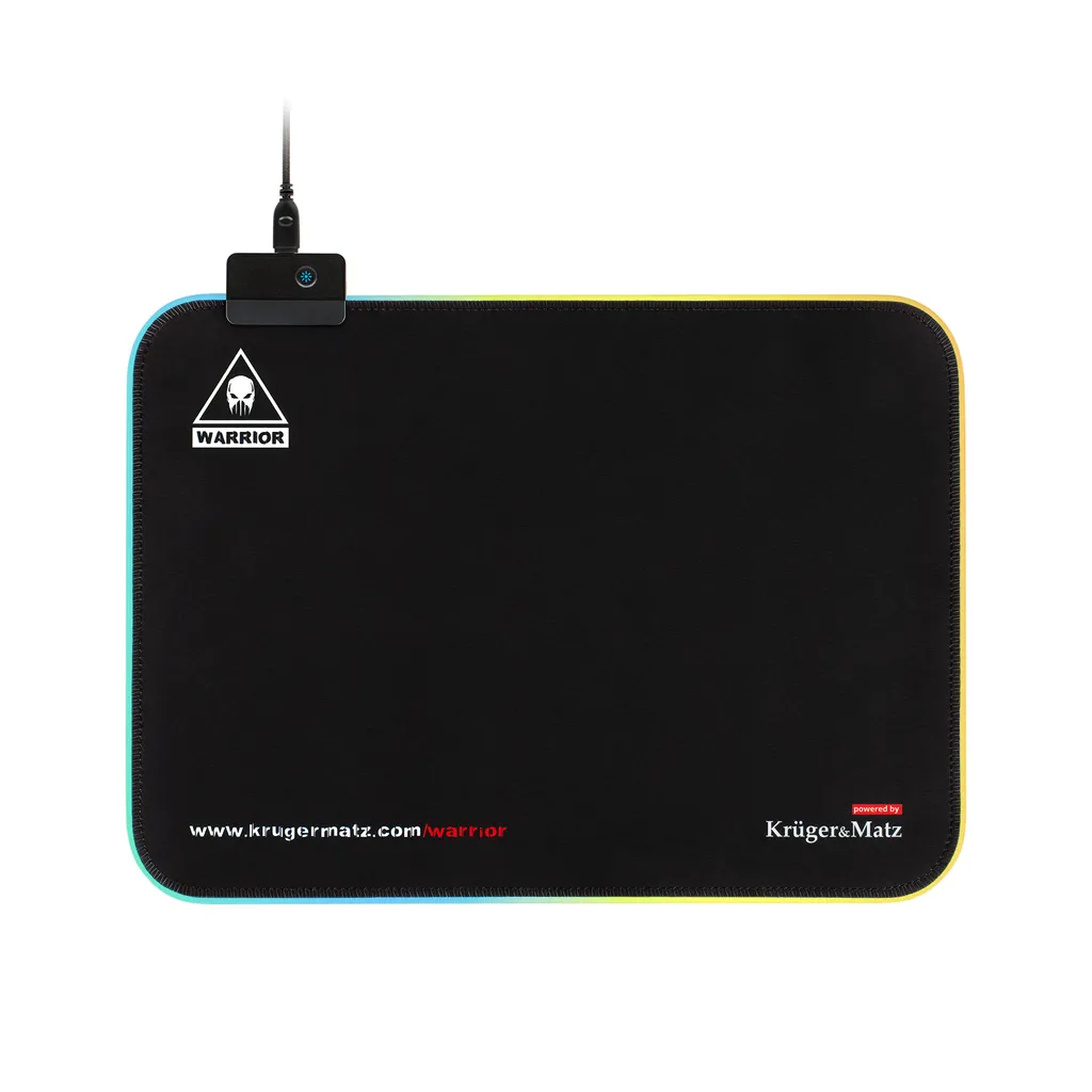 Tapis de souris KM0766 LED antidérapant pour bureau de gamer stable