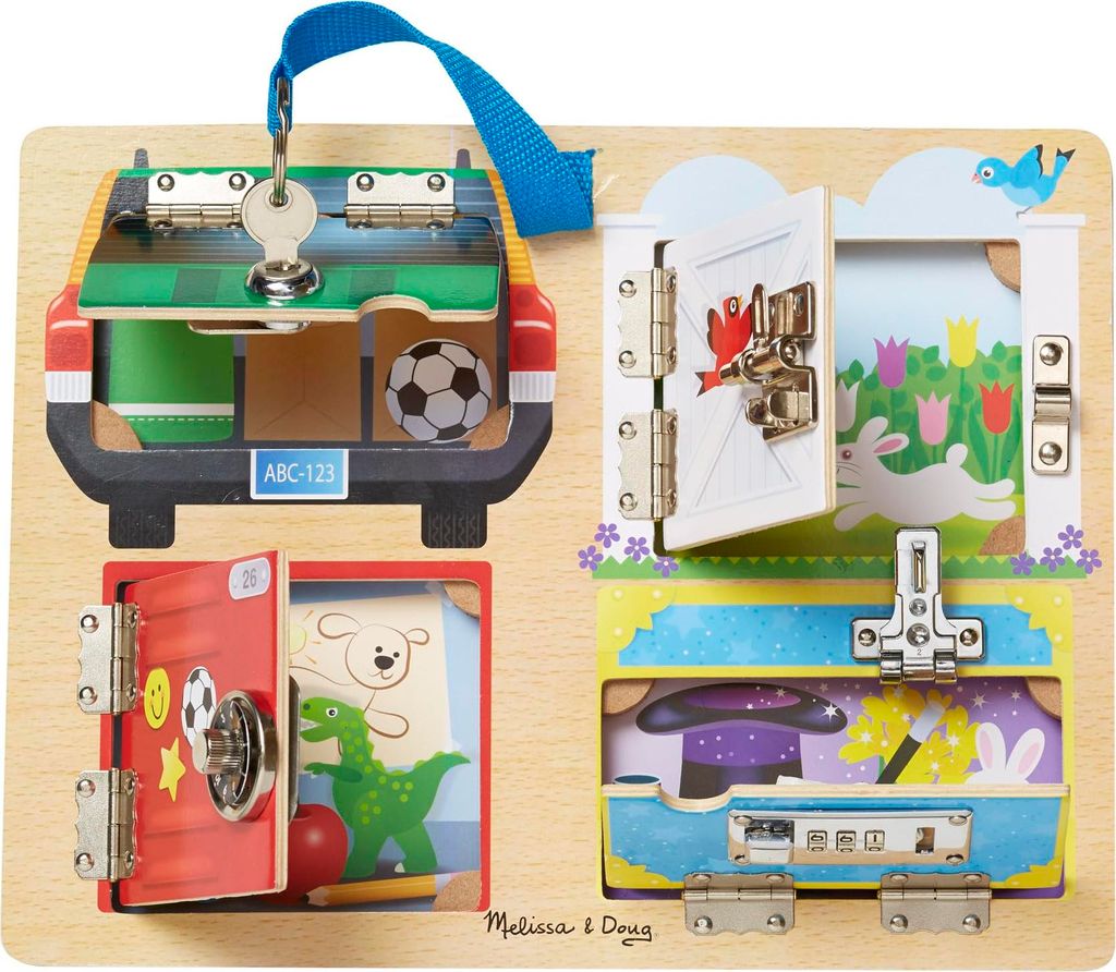 Melissa & Doug Lock And Latch Board, Mehrfarbig, Sperrholz, Produktbild 